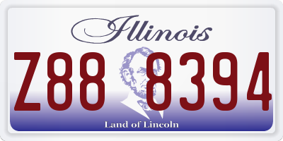 IL license plate Z888394