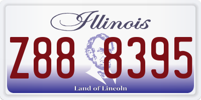 IL license plate Z888395