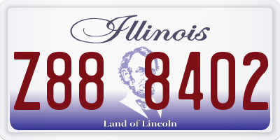 IL license plate Z888402