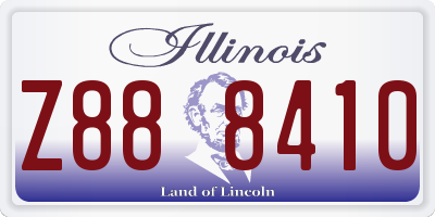 IL license plate Z888410