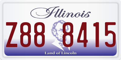 IL license plate Z888415