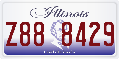 IL license plate Z888429