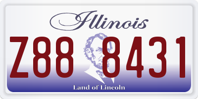 IL license plate Z888431
