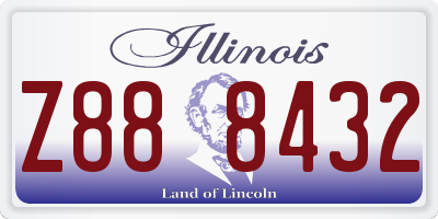 IL license plate Z888432