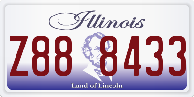 IL license plate Z888433