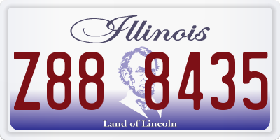 IL license plate Z888435