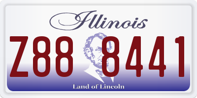 IL license plate Z888441