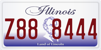 IL license plate Z888444
