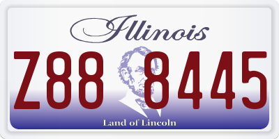 IL license plate Z888445