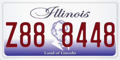 IL license plate Z888448