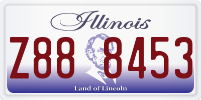 IL license plate Z888453