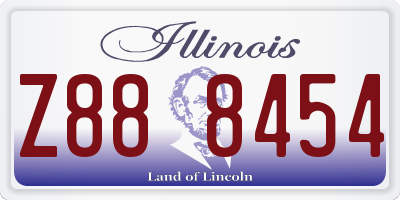 IL license plate Z888454