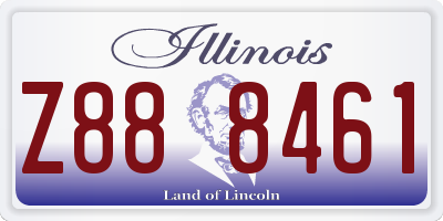 IL license plate Z888461