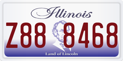 IL license plate Z888468