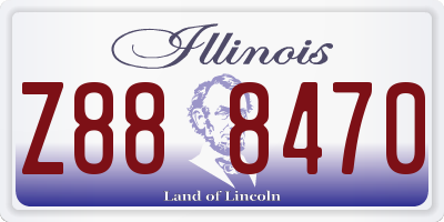 IL license plate Z888470