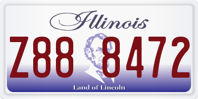 IL license plate Z888472