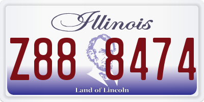 IL license plate Z888474