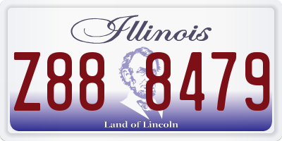 IL license plate Z888479