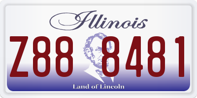 IL license plate Z888481