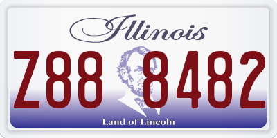 IL license plate Z888482