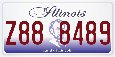 IL license plate Z888489
