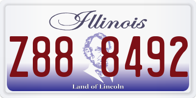 IL license plate Z888492
