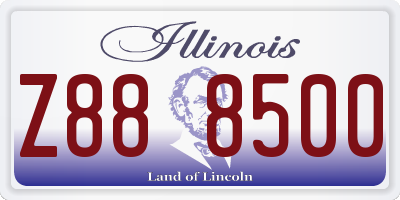 IL license plate Z888500