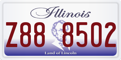 IL license plate Z888502