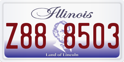 IL license plate Z888503