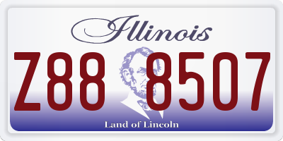 IL license plate Z888507