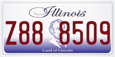 IL license plate Z888509