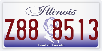 IL license plate Z888513