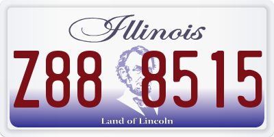 IL license plate Z888515