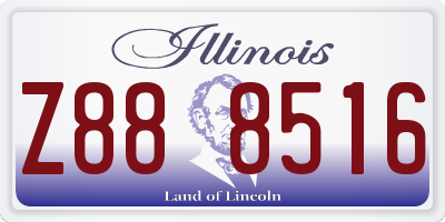 IL license plate Z888516