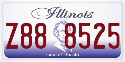 IL license plate Z888525