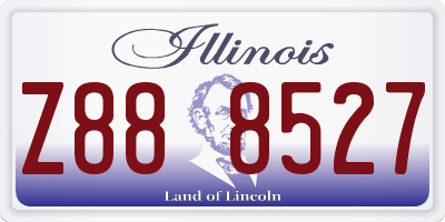 IL license plate Z888527
