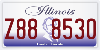 IL license plate Z888530