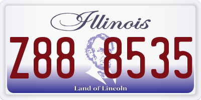 IL license plate Z888535