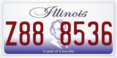 IL license plate Z888536
