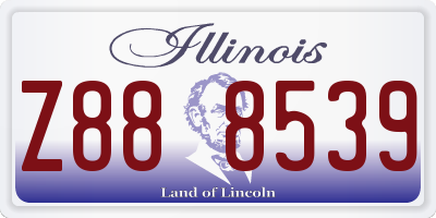 IL license plate Z888539