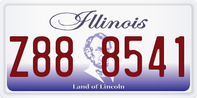 IL license plate Z888541