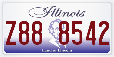 IL license plate Z888542