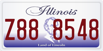 IL license plate Z888548