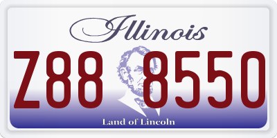 IL license plate Z888550