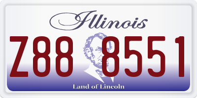 IL license plate Z888551