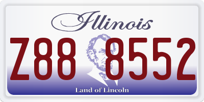 IL license plate Z888552