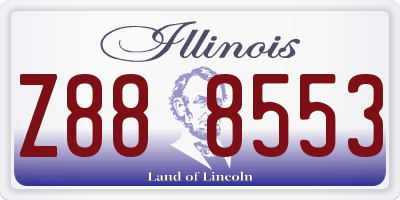 IL license plate Z888553