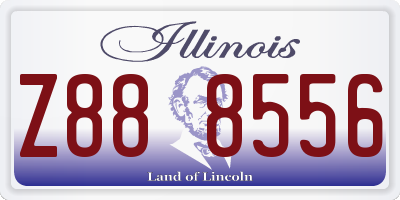 IL license plate Z888556
