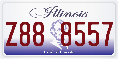 IL license plate Z888557