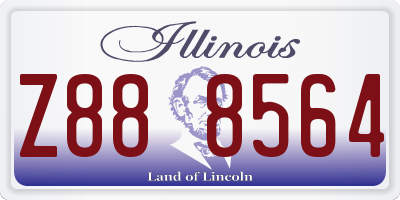 IL license plate Z888564